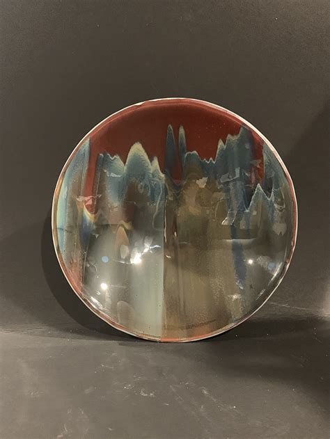 Glass Art By Mary Ann Ziegler Glass Bowl Glass Sculpture Fine Art Red Reactive Bowl” By