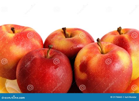 Five Apples Stock Image Image Of Product Fruit Background 3176665