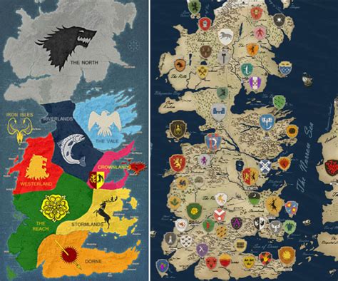 Political Map Of Game Of Thrones United States Map