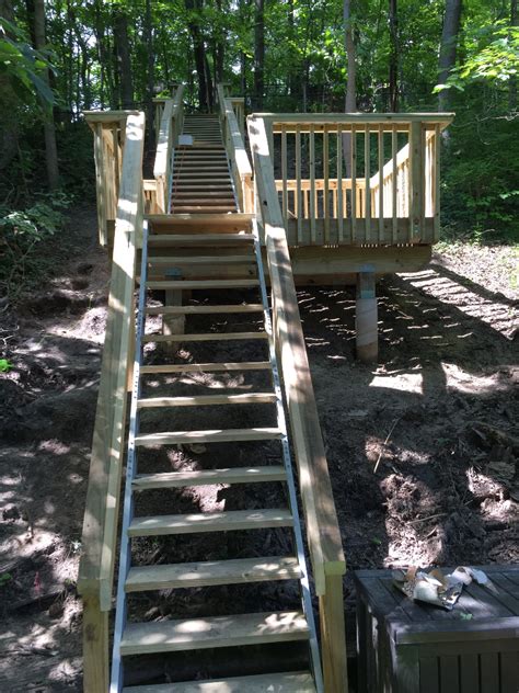 When a basement exit stairway such as the installation at above left has no protection from the weather we expect to find one or more occurrences of basement flooding or at least water entry over the life of the building. Outdoor Stairs - Stair Kits for Basement, Attic, Deck, Loft, Storage and more | Fast-Stairs Blog