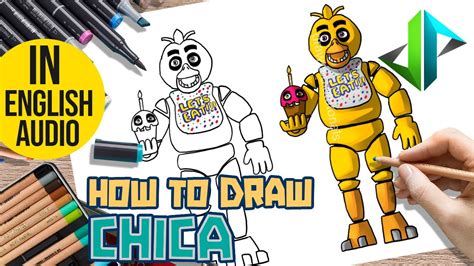 [drawpedia] How To Draw Chica From Fnaf Five Nights At Freddy S Step By Step Drawing