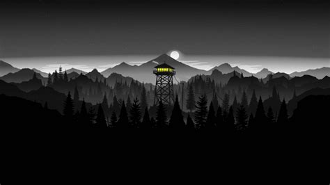 Download 4k Firewatch Black Mountains And Forests Wallpaper