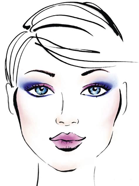 Free Printable Makeup Face Charts Tutor Suhu