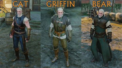 The witcher 3 griffin armor set is reward for completing scavanger hunt quests. Witcher 3. Cat vs Griffin vs Bear. Basic armor set ...