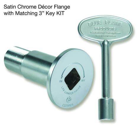 Knowing how to turn off a gas fireplace valve can reduce your gas bill. Blue Flame Gas Valve Flange and Key Kit in Satin Chrome-DK ...