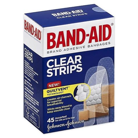 Band Aid Comfort Flexible Clear Strips Adhesive Bandages 45 Ct Shipt
