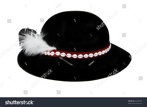 Traditional Hat Of Polish Highlanders Isolated On White Souvenir From