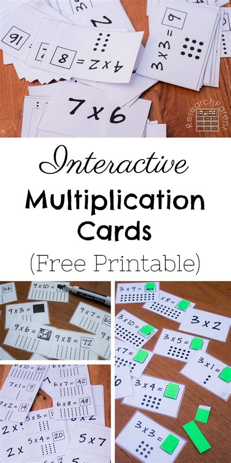 Printable 4th Grade Multiplication Flash Cards