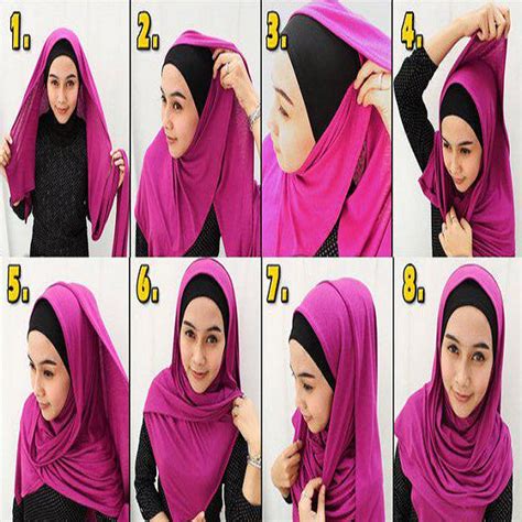 tutorial hijab pashmina simple tanpa ninja jarum untuk kuliah pesta sehari hari wajah bulat yang