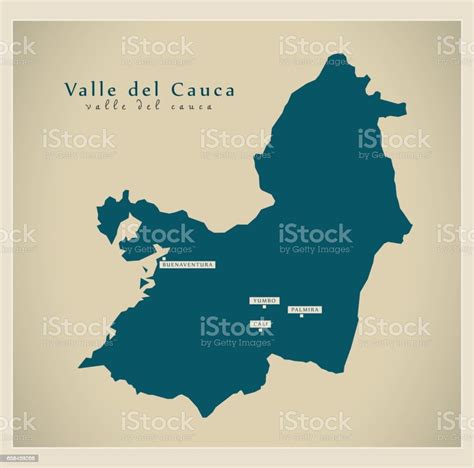 Vetores De Moderno Mapa Valle Del Cauca Co E Mais Imagens De Valle Del
