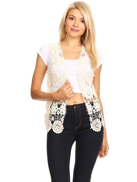 Crochet Lace Vest Embroidery And Origami