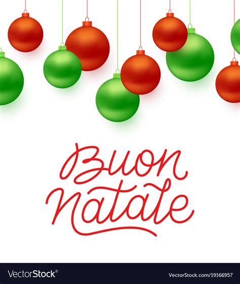 Buon Natale Italian Merry Christmas Typography Vector Image