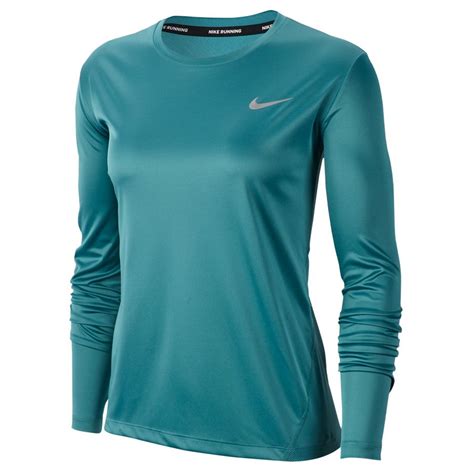 Nike Miler Long Sleeve Womens Running Tee Mineral Teal The Running