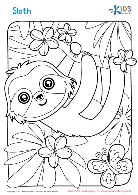 Sloth Coloring Page Free Coloring Pages Coloring Book
