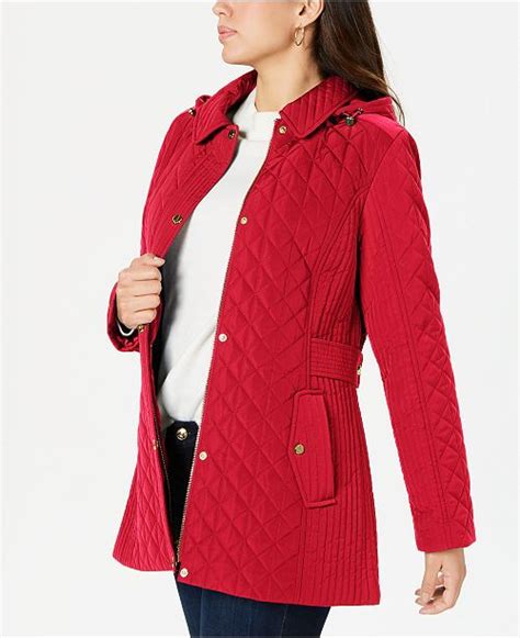 Jones New York Hooded Quilted Jacket And Reviews Coats Women Macys