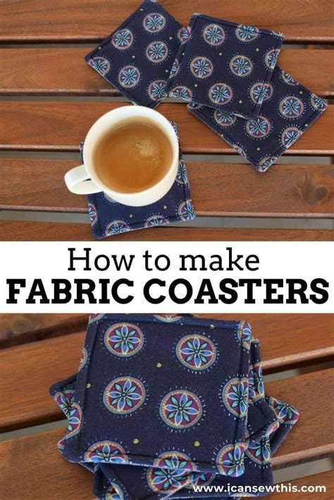 10 Minute Diy Fabric Coasters Tutorial I Can Sew This