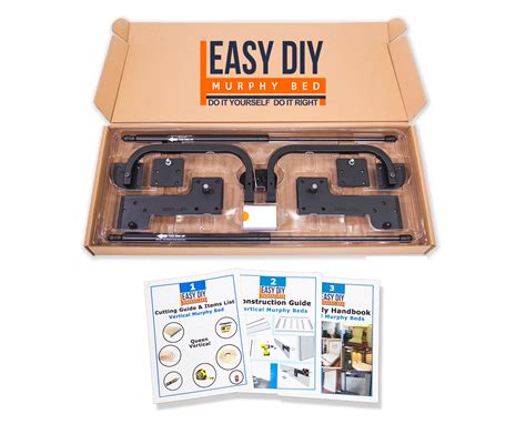 Most murphy beds are either vertical or horizontal. Vertical - Full (Double) Size Kit - Easy DIY Murphy Bed in ...