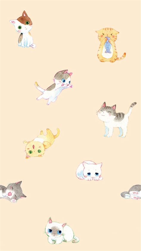 Kawaii Cat Kitty Wallpapers Wallpaper Cave