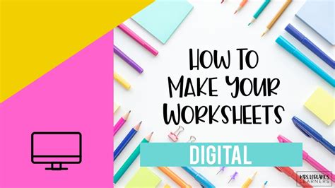 How To Digital Worksheets Youtube