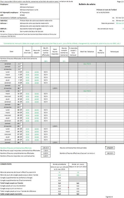 Maybe you would like to learn more about one of these? Feuille de paye assistante maternelle complète et conforme ...
