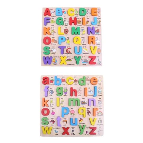 Kids Wooden Alphabet English Letters Jigsaw Puzzle Kids Educational