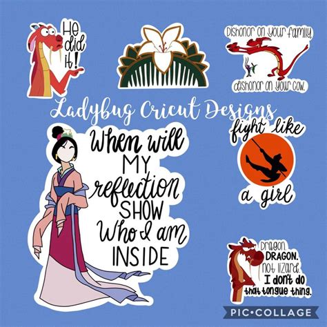 Disneys Mulan Sticker Pack Etsy Themed Stickers Mulan Stickers