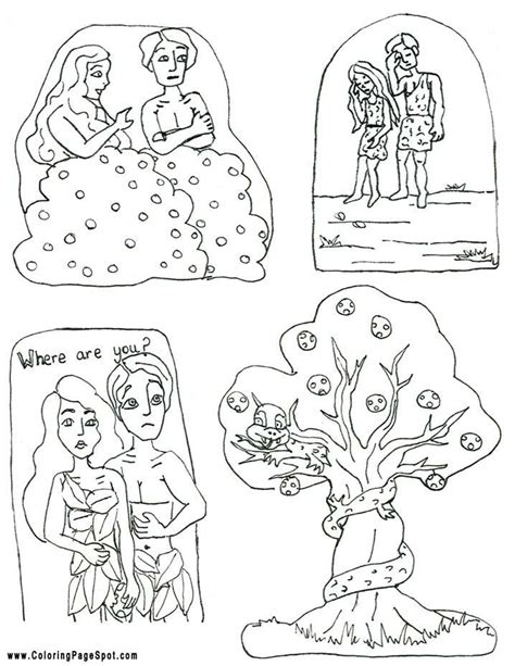 Adam And Eve Crafts Coloring Home