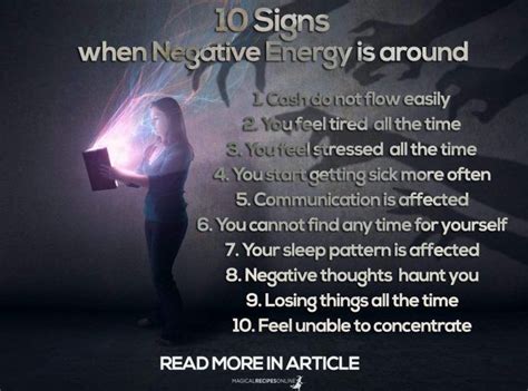 10 Signs When Negative Energy Is Around Negative Energy Negativity