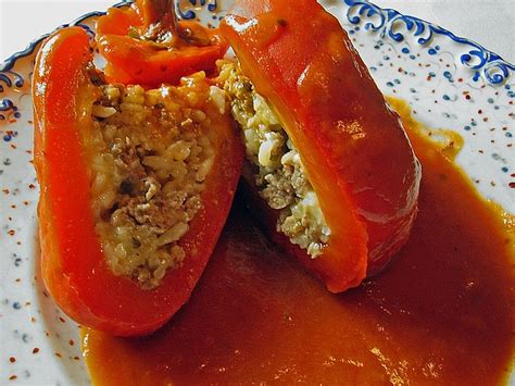 Gefüllte Paprika in Tomatensoße von mima53 Chefkoch