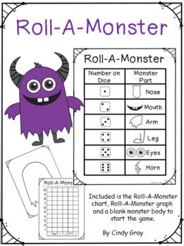 Roll-A-Monster ~ Graphing Activity by Primarily First | TpT