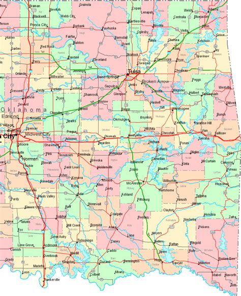 Online Map Of Eastern Oklahoma