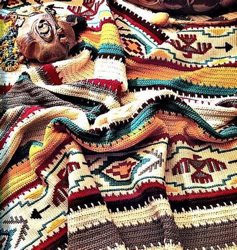 Native American Summer Crochet Blanket Pattern Instant Digital
