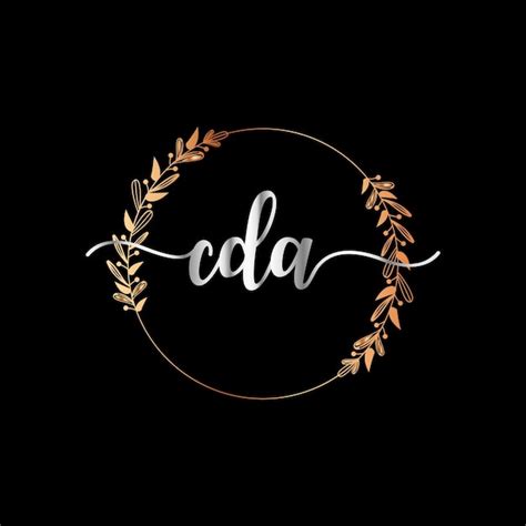 Premium Vector Cda Monogram Logotype For Celebration Event Wedding