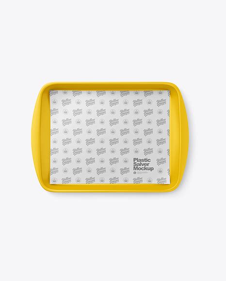 Download Plastic Salver with Matte Paper Mockup in Object Mockups on Yellow Images Object Mockups