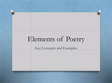 Ppt Elements Of Poetry Powerpoint Presentation Free Download Id