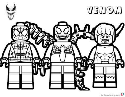 10 kleurplaat lego nexo knights. Venom Coloring Pages Lego Venom Spider Marvel Heroes ...