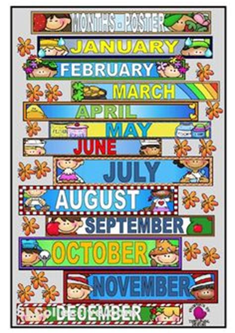 months images months   year classroom calendar