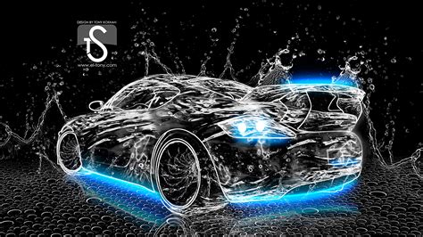 Good day, on this site you can quickly and conveniently download free wallpapers for your desktop. Porsche Water Abstract Car 2013 | el Tony