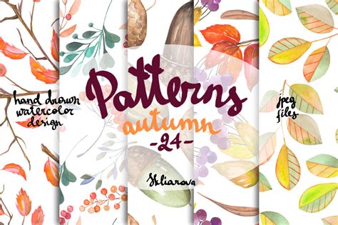 Autumn Patterns 24 By Happywatercolorshop Thehungryjpeg