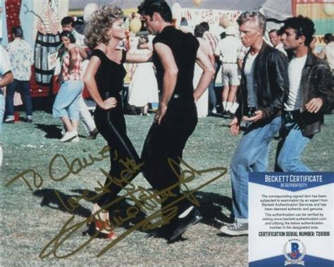 Pre Printed Autographs Grease John Travolta Olivia Newton John Poster