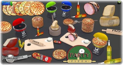 Pizza Party Set At Jomsims Creations Sims 4 Updates