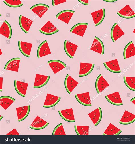 Watermelon Graphic Design Sliced Triangle Pieces Stock Vector Royalty