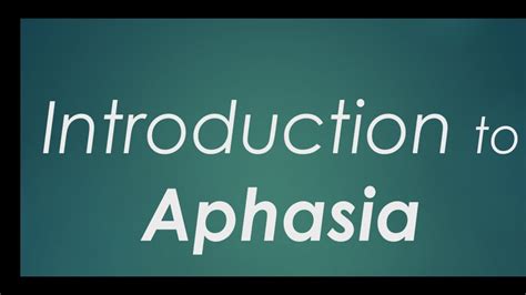 Aphasia Causes Aphasia Vs Dysphasia Types Youtube