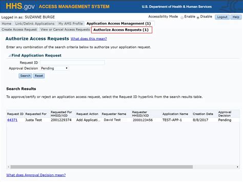 Hhs Ams How To Approve Or Certify An Application Access Request