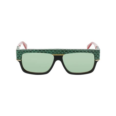 gucci square frame acetate sunglasses gg0483s in green for men lyst