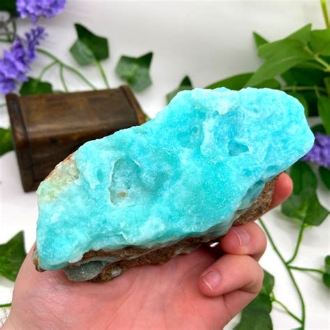 Blue Aragonite Raw Crystal Mineral Large Rough Chunk Etsy