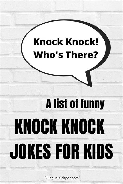 60 Funny Knock Knock Jokes For Kids The Best Jokes To Get Your Kids