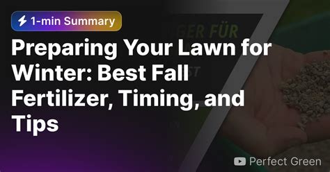 Preparing Your Lawn For Winter Best Fall Fertilizer Timing And Tips