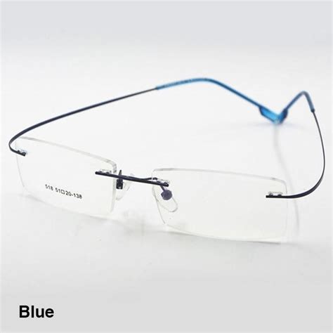 reven jate flexible titanium alloy rimless eyeglasses frame for optical prescription glasses