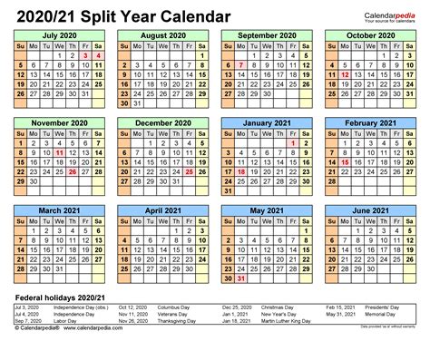 Financial Year 2021 To 2022 Calendar Australia